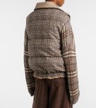 Brunello Cucinelli Checked leather-trimmed down vest