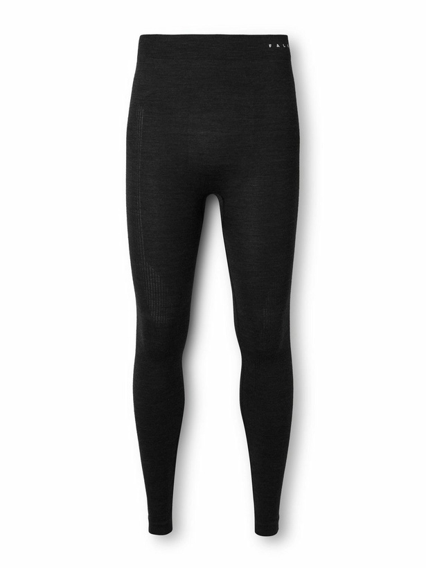 Photo: Falke - Printed Virgin Wool-Blend Ski Tights - Black