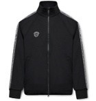 Moncler Genius - 7 Moncler Fragment Logo-Appliquéd Webbing-Trimmed Jersey Track Jacket - Black