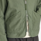 Universal Works Men's Slub Sateen Zip Liner Jacket in Olive