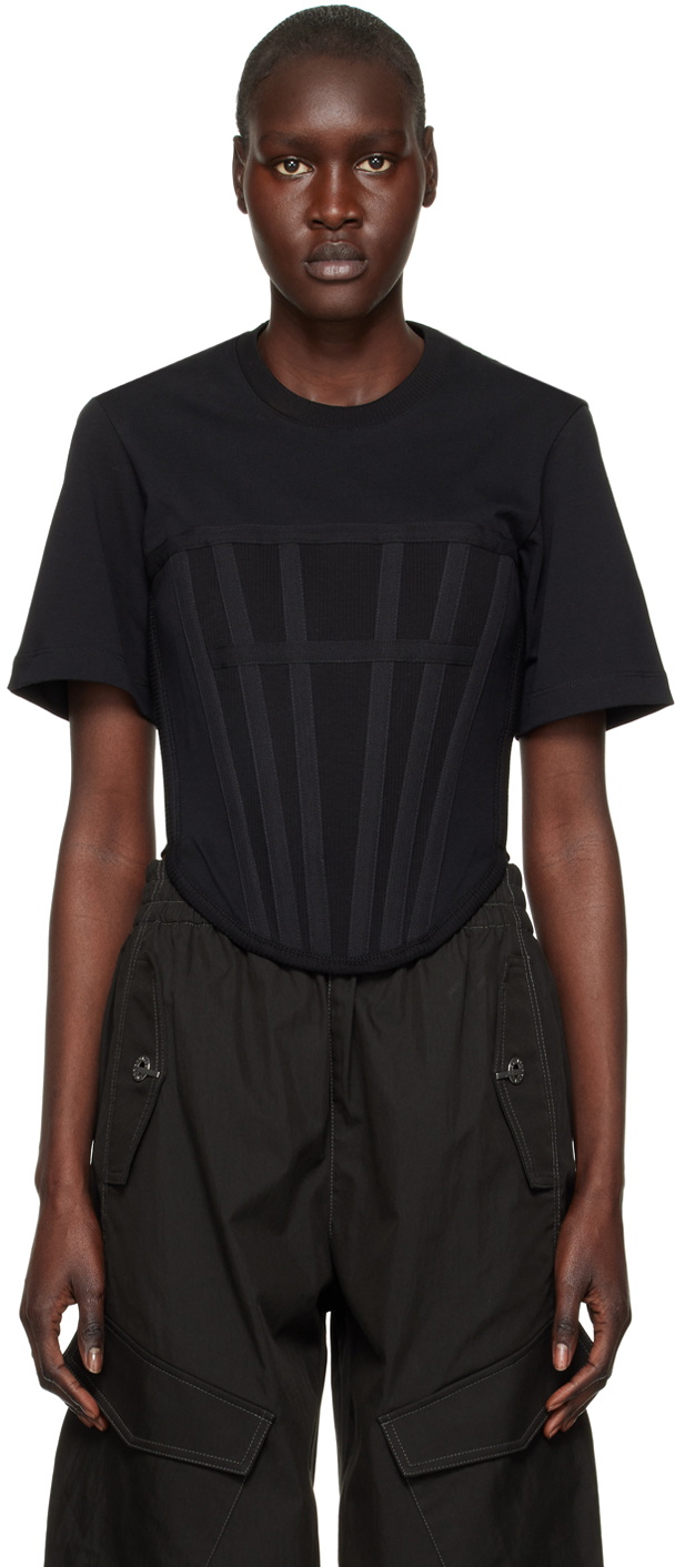 超特価セール開催！！ Dion Lee Black Corset T-Shirt Dion Lee トップス