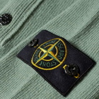 Stone Island Men's Lambswool Quarter Button Knit in Sage