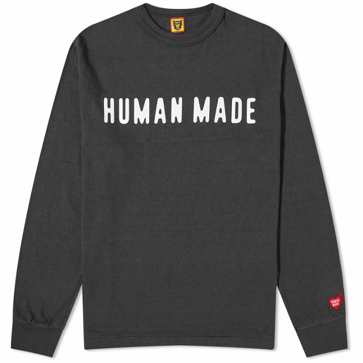 Photo: Human Made Men's Arch Logo Long Sleeve T-Shirt in Black