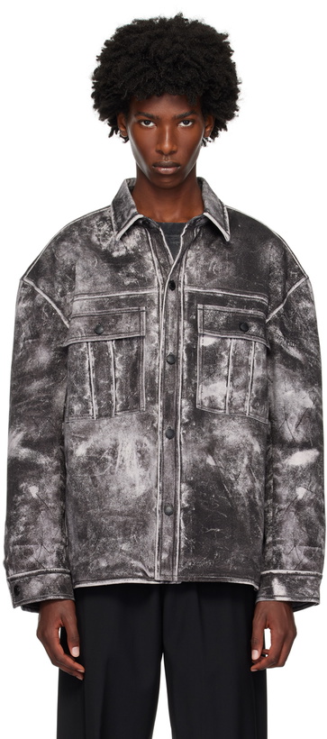 Photo: Alexander Wang Black & Gray Oversized Denim Jacket