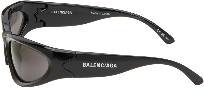 Balenciaga Black Swift Oval Sunglasses Balenciaga
