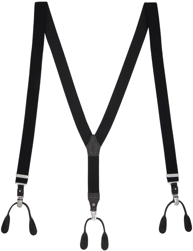 Photo: Yohji Yamamoto Black Wooly 2Way Suspenders