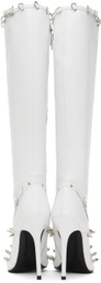 Abra White Spike Boots