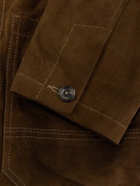 Polo Ralph Lauren - Topstitched Suede Blazer - Brown