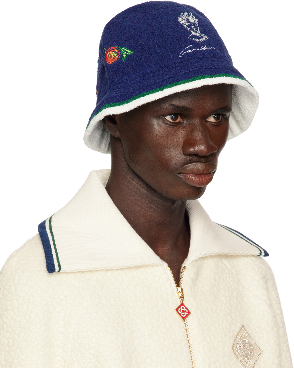 Casablanca Navy Patch Bucket Hat