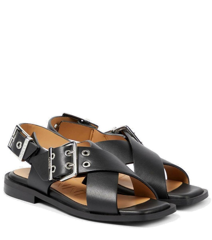 Photo: Ganni Faux leather Mary Jane sandals