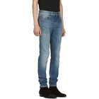 Saint Laurent Blue 70s Low-Rise Skinny Jeans