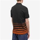 Fred Perry Authentic Men's Engineered Stripe Polo Shirt in Black