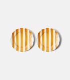 Cabana Righe set of 2 ceramic dessert plates