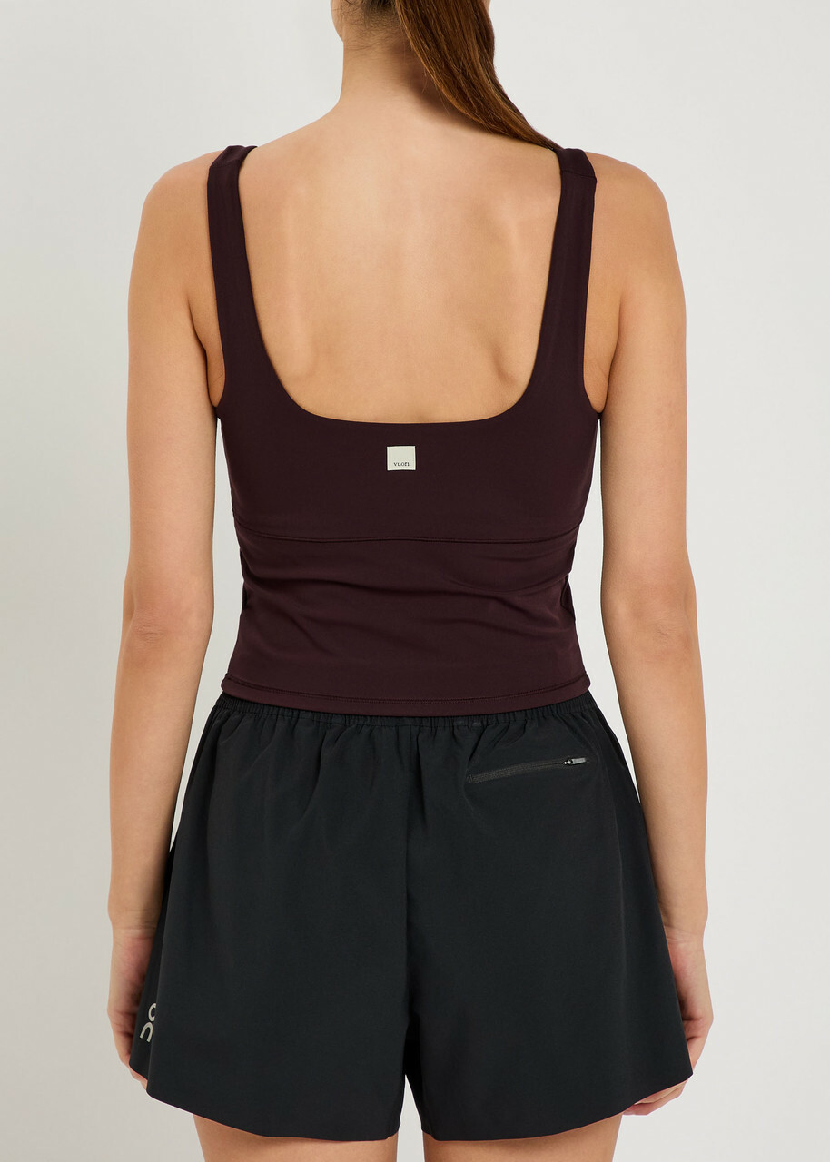 Vuori Alltheform Stretch-jersey Tank Chocolate