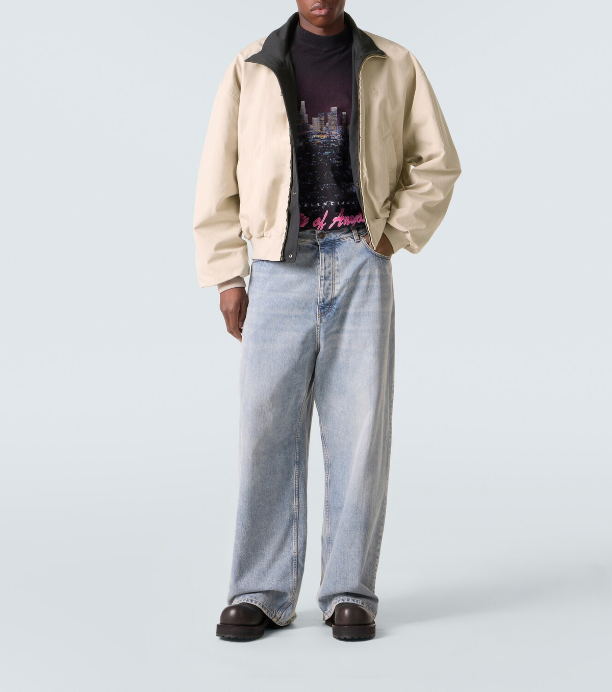Balenciaga Reversible cotton-blend blouson jacket Balenciaga