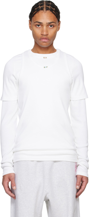 Photo: ABRA White Overlayered T-shirt