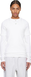 ABRA White Overlayered T-shirt