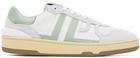 Lanvin White & Green Clay Sneakers