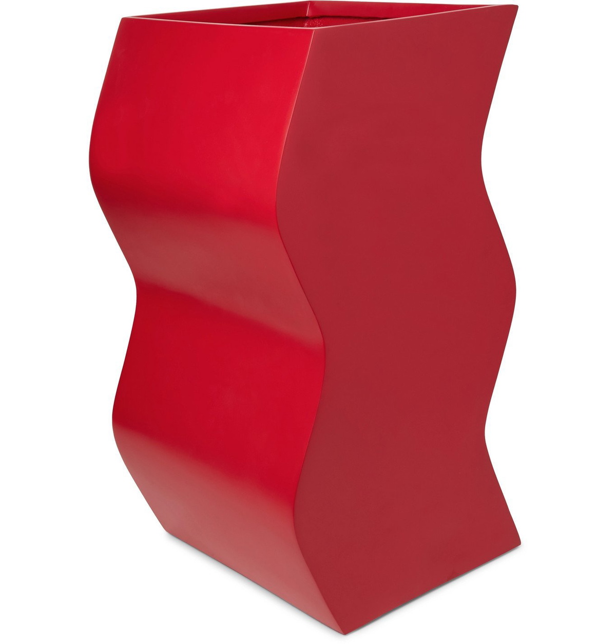 Pieces - Curvy Fiberglass Planter - Red
