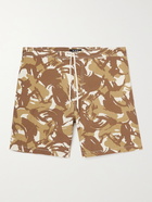 A.P.C. - Éli Camouflage-Print Cotton-Twill Drawstring Shorts - Brown