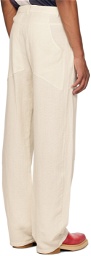 Eckhaus Latta Off-White Relaxed-Fit Trousers