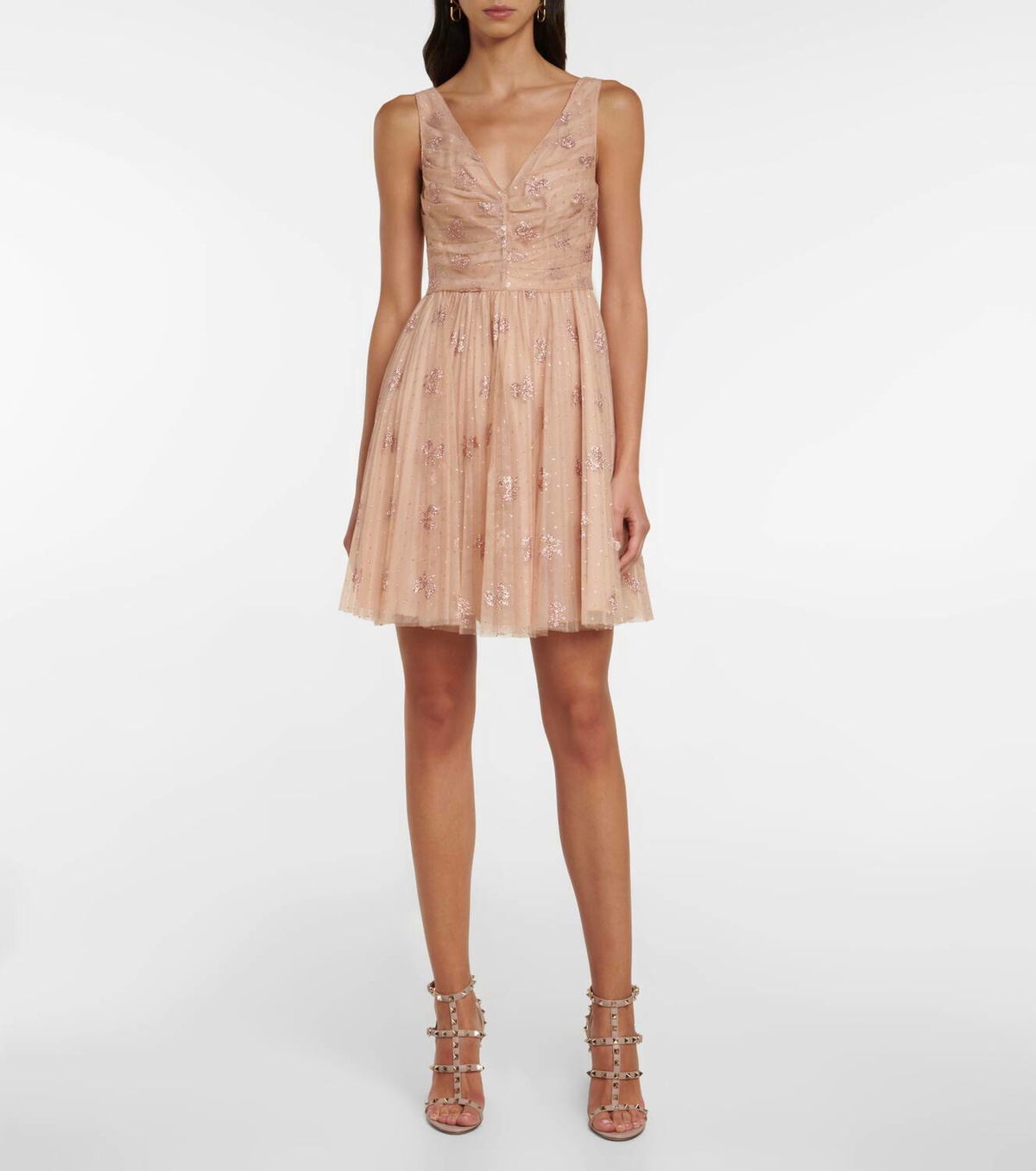 REDValentino Glitter tulle minidress