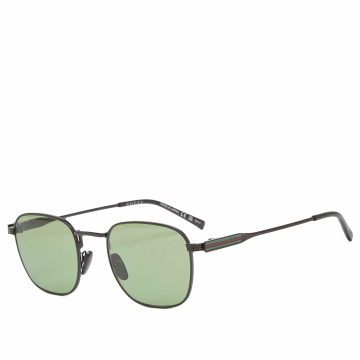 Photo: Gucci Men's GG1876S Sunglasses in Black/Green 