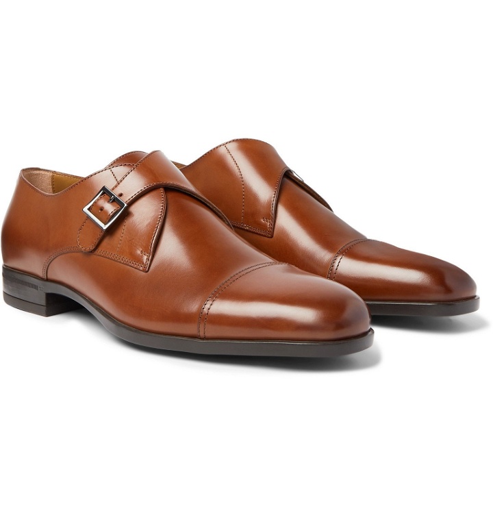 Photo: Hugo Boss - Leather Monk-Strap Shoes - Brown