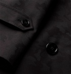 DOLCE & GABBANA - Camouflage-Jacquard Virgin Wool-Twill Trench Coat - Black