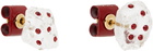 Marni Red Pietra Dura Stud Earrings