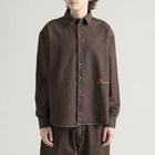 Jacquemus Men's Denim Shirt Jacket in Brown