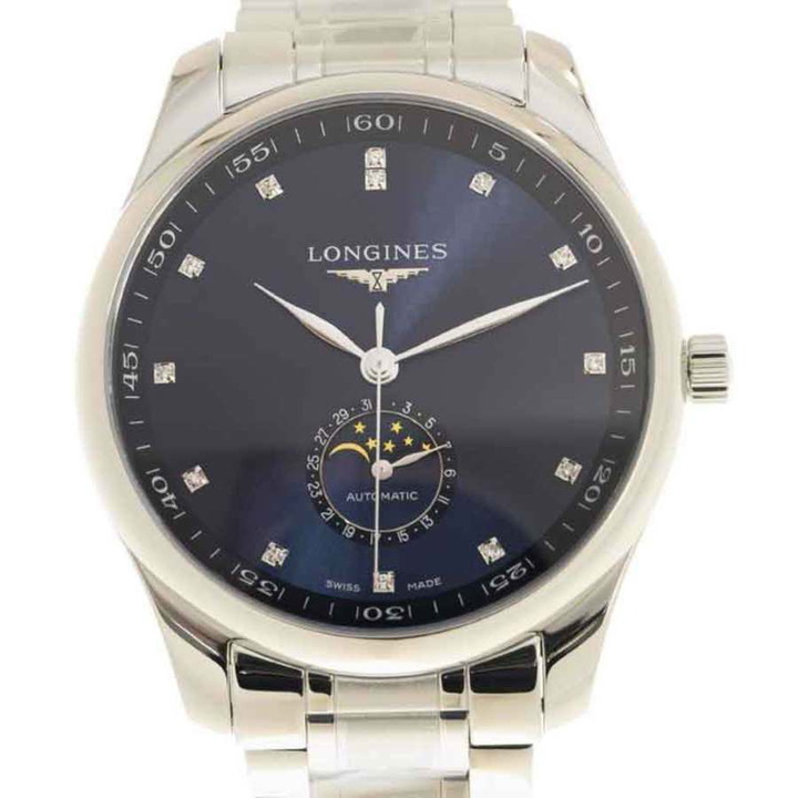 Photo: Longines Master Collection Automatic Moon Phase Diamond Unisex Watch L2.919.4.97.6