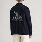 Palmes Men's Western Camp Collar Shirt in Navy