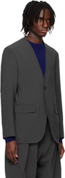 RAINMAKER KYOTO Gray Double Cloth No Collar Blazer