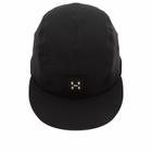 Haglöfs Men's Brand Five Panel Cap in True Black Solid