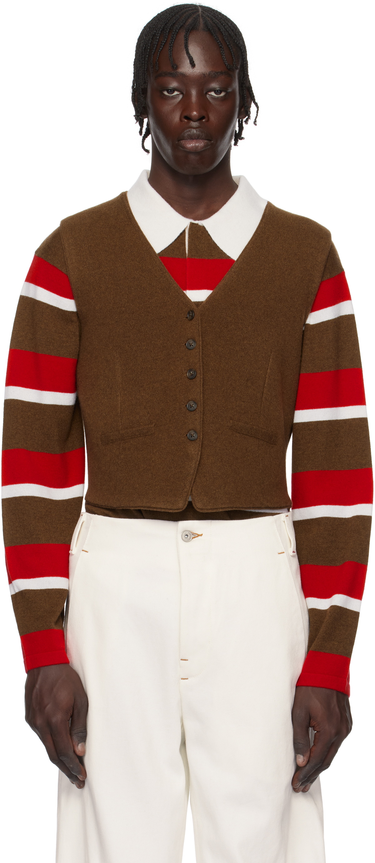 Guest in Residence Brown Tailored Vest