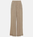 Toteme Mid-rise mélange wide-leg pants