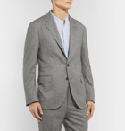 Brunello Cucinelli - Grey Herringbone Virgin Wool and Cashmere-Blend Suit Jacket - Gray