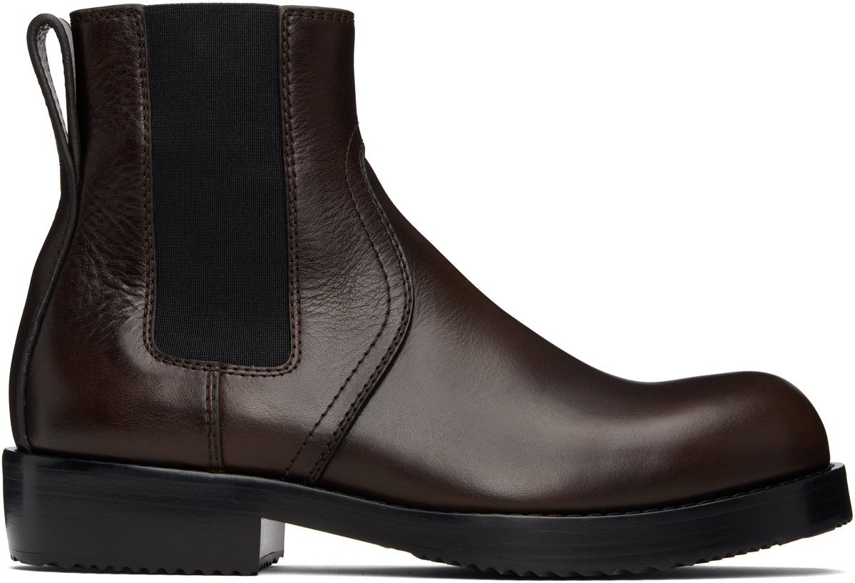Dries Van Noten Brown Leather Chelsea Boots