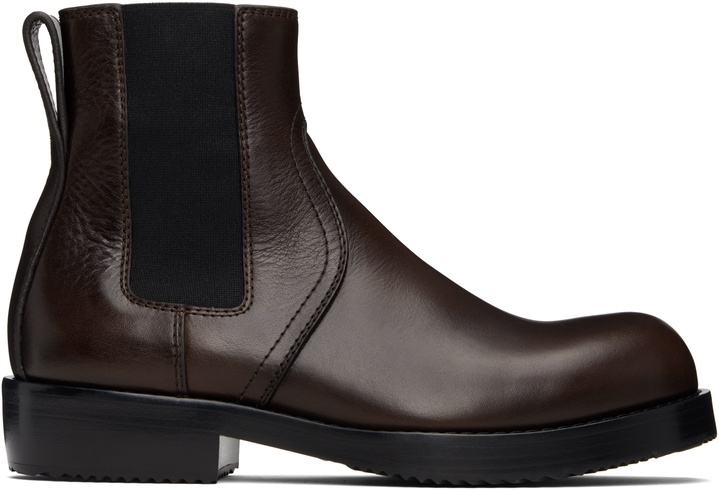 Photo: Dries Van Noten Brown Leather Chelsea Boots