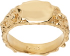 FARIS Gold Small Roca Signet Ring