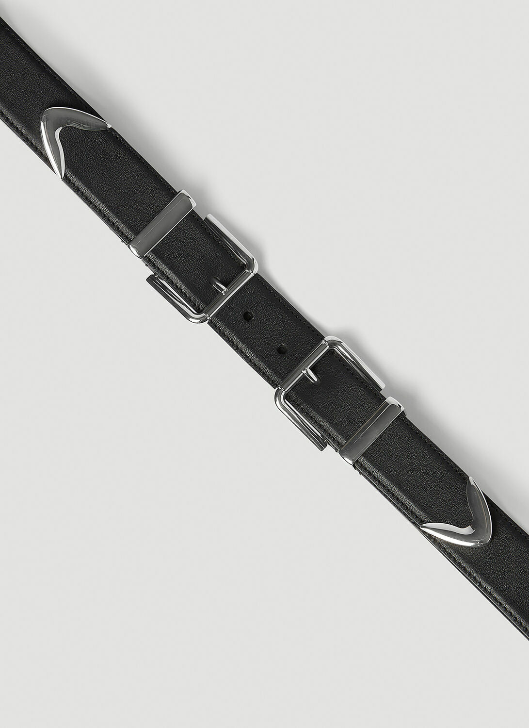Dolce & Gabbana Double Buckle Leather Belt