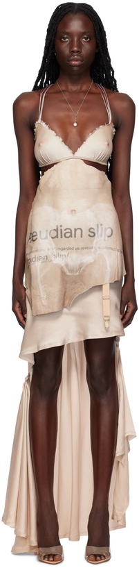 Photo: Liza Keane SSENSE Exclusive Pink Freudian Slip Midi Dress