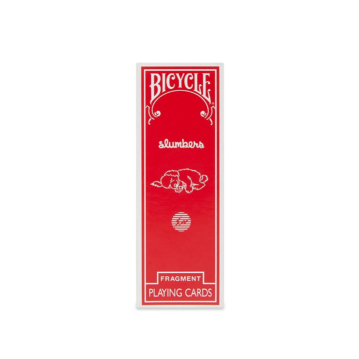 Photo: FRESHTHINGS x Fragment Design Bicycle Thin Playing Cards in Red