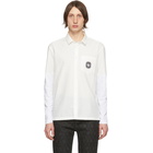 Neil Barrett White Cotton Sleeve Linen Shirt