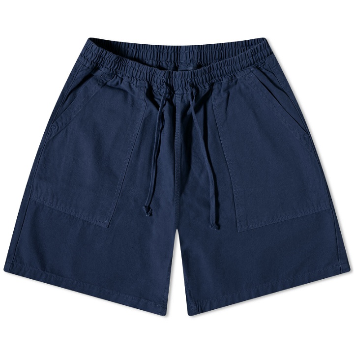 Photo: Service Works Men's Classic Canvas Chef Short in Navy