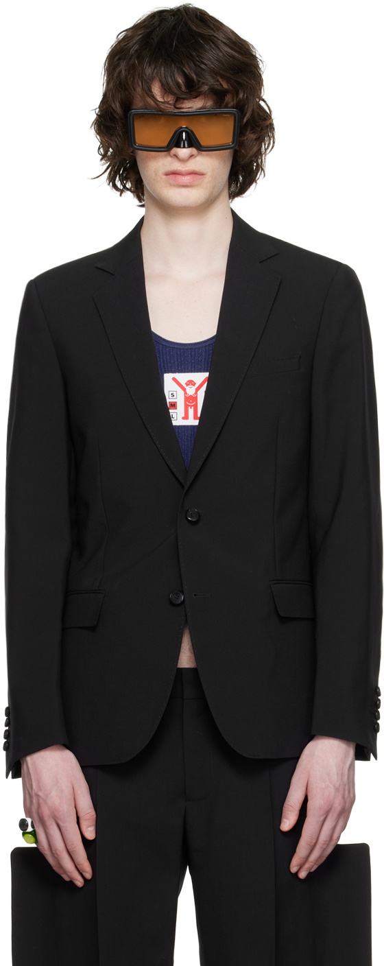 Walter Van Beirendonck Black Sharp Blazer