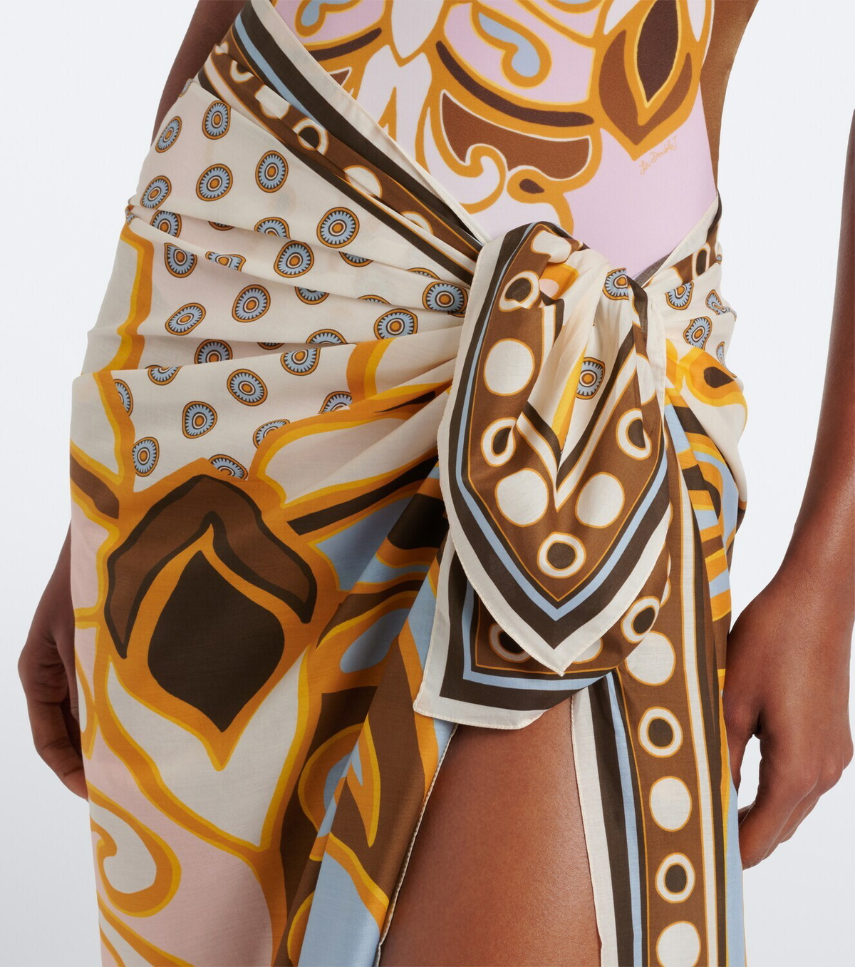 La DoubleJ Printed cotton beach cover-up