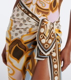 La DoubleJ Printed cotton beach cover-up