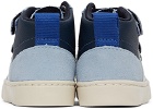 Veja Baby Blue Leather V-10 Mid Velcro Sneakers